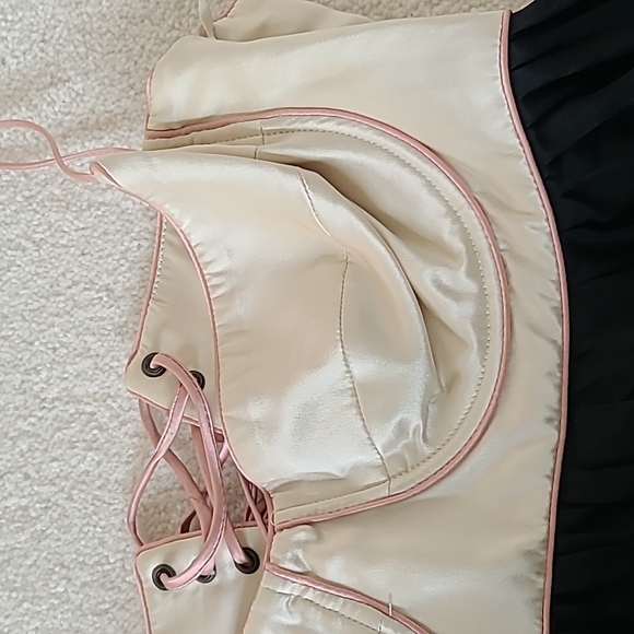 EUC VINTAGE RARE Ingwa Melero 100% corset empire waist Silk mini dress sz L - Picture 7 of 15